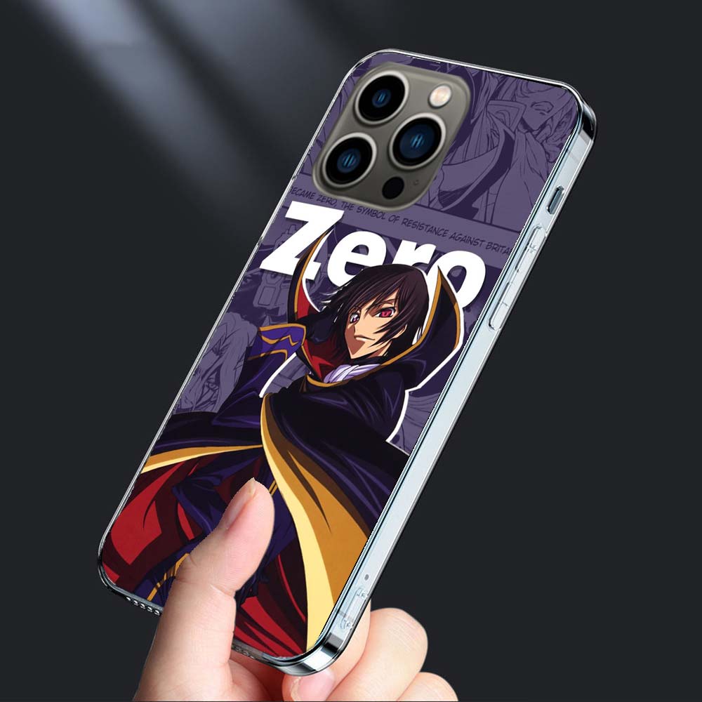 Code G-Geass Zero Anime Handyhülle Für Iphone 16E 15 Pro 14 Plus 17E 16 17 Pro Max Air 11 12 13 Mini Stoßfeste Hülle Niedliche Abdeckung