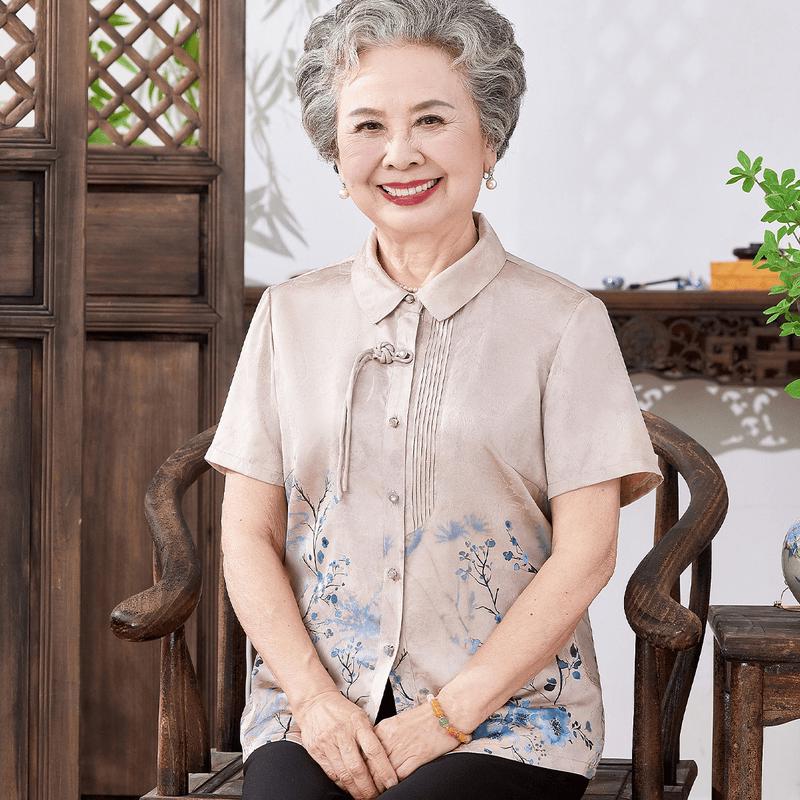 

Yu Zhaolin New Chinese Style Floral Blouse 3XL