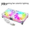 Desktop Cooling Fan USB Computer Mini Single/Dual 1800RPM Mute Heat Dissipation Small Space CPU Cooler Accessories for Android TV Box Router SingleFan