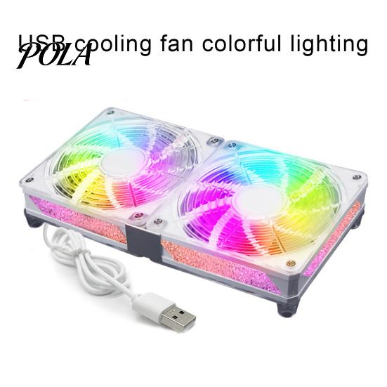 Desktop Cooling Fan USB Computer Mini Single/Dual 1800RPM Mute Heat Dissipation Small Space CPU Cooler Accessories for Android TV Box Router SingleFan