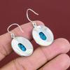 Copper Blue Turquoise Earring Gemstone Earrings 925 Sterling Silver Earring Vintage Jewelry Handmade Earring Gifts For Women Elegant Jewelry