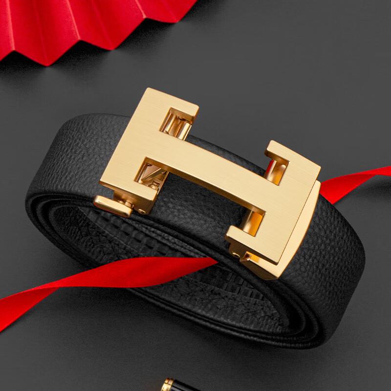 COW Heren Echt Leer Automatische Gesp Riem