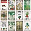 [MyPlate] Vintage Garden Retro Poster Plant Flowers Metal Sign Plate Tin Sign Wall Crafts Decor For Home Plaque Decoration Gift