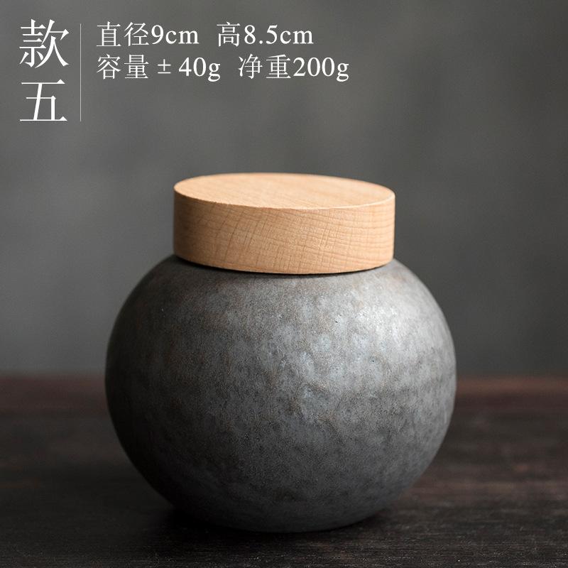 Gilded Coarse Pottery Tea Box Organizer Moisture-proof Vintage Wooden Lid Storage Tank Containers Tea Caddy Tea Services Gift 4300₽