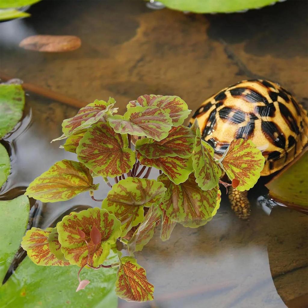 Terrarium Plants Artificial Realistic Fake Lizard Turtles Habitat Leaves Faux Plants Reptile Tank Decor For Lizard Gecko Frog