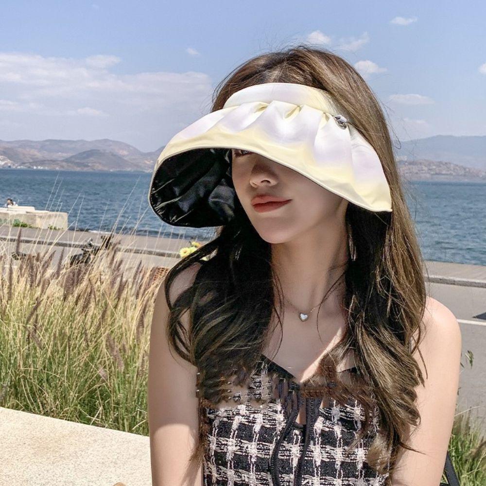 Big Brim Women Sunhat Breathable Bucket Hat Sports Sun Hat Flower Visor Cap  Summer