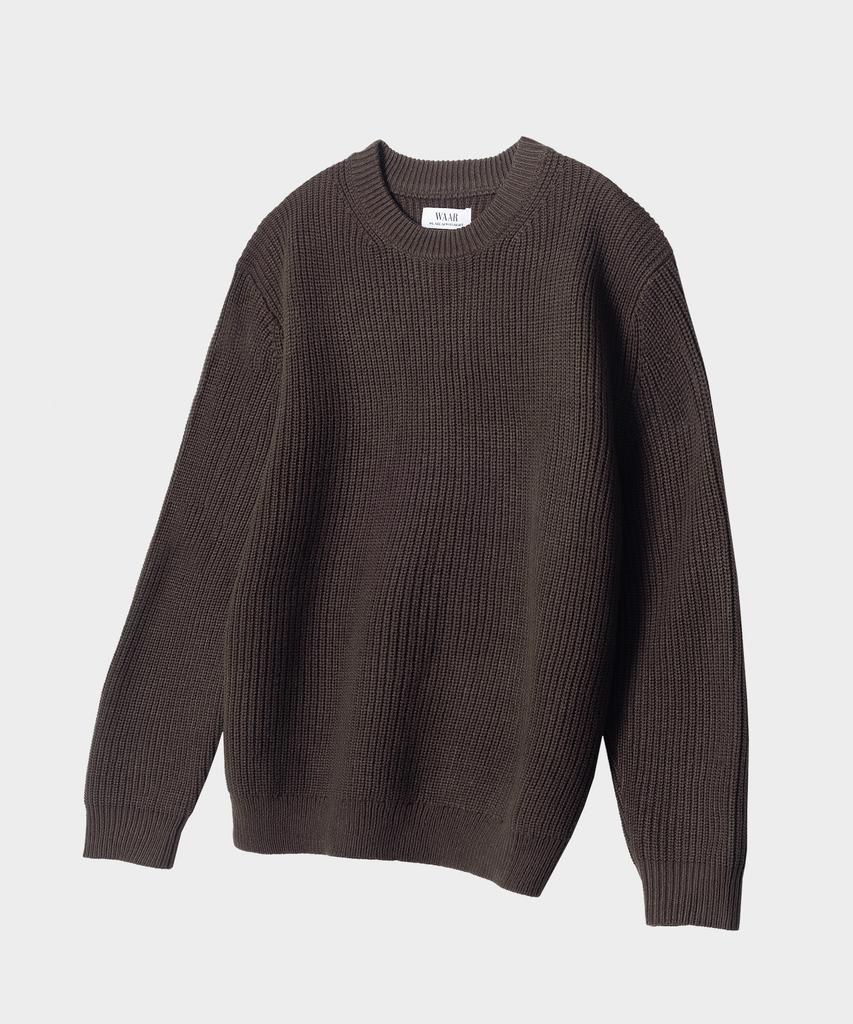 WAAR M1074 Crew Neck Oversized Hazzi Knit (4 Colors)