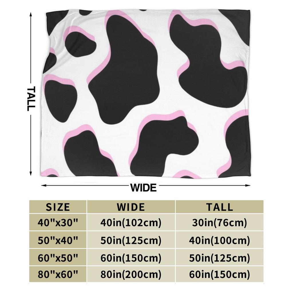 Pink Shadow Cow Print Custom Comfortable Gift An UltraSoft Micro Fleece Blanket