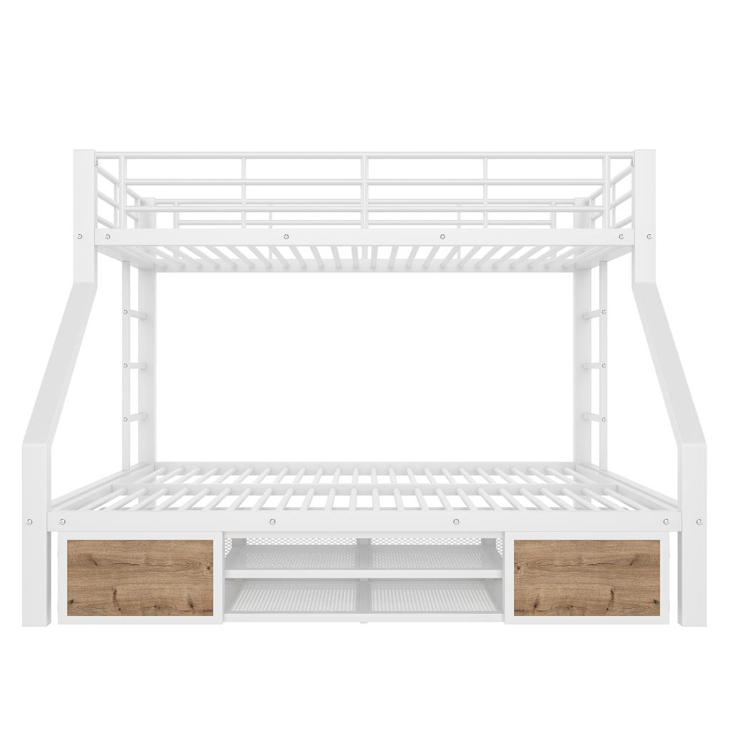 90 x 200 cm, 140 x 200 cm, litera, con zapatero, compartimentos de almacenamiento, barandilla de seguridad, escalera, certificado EN747, sin colchón, blanco