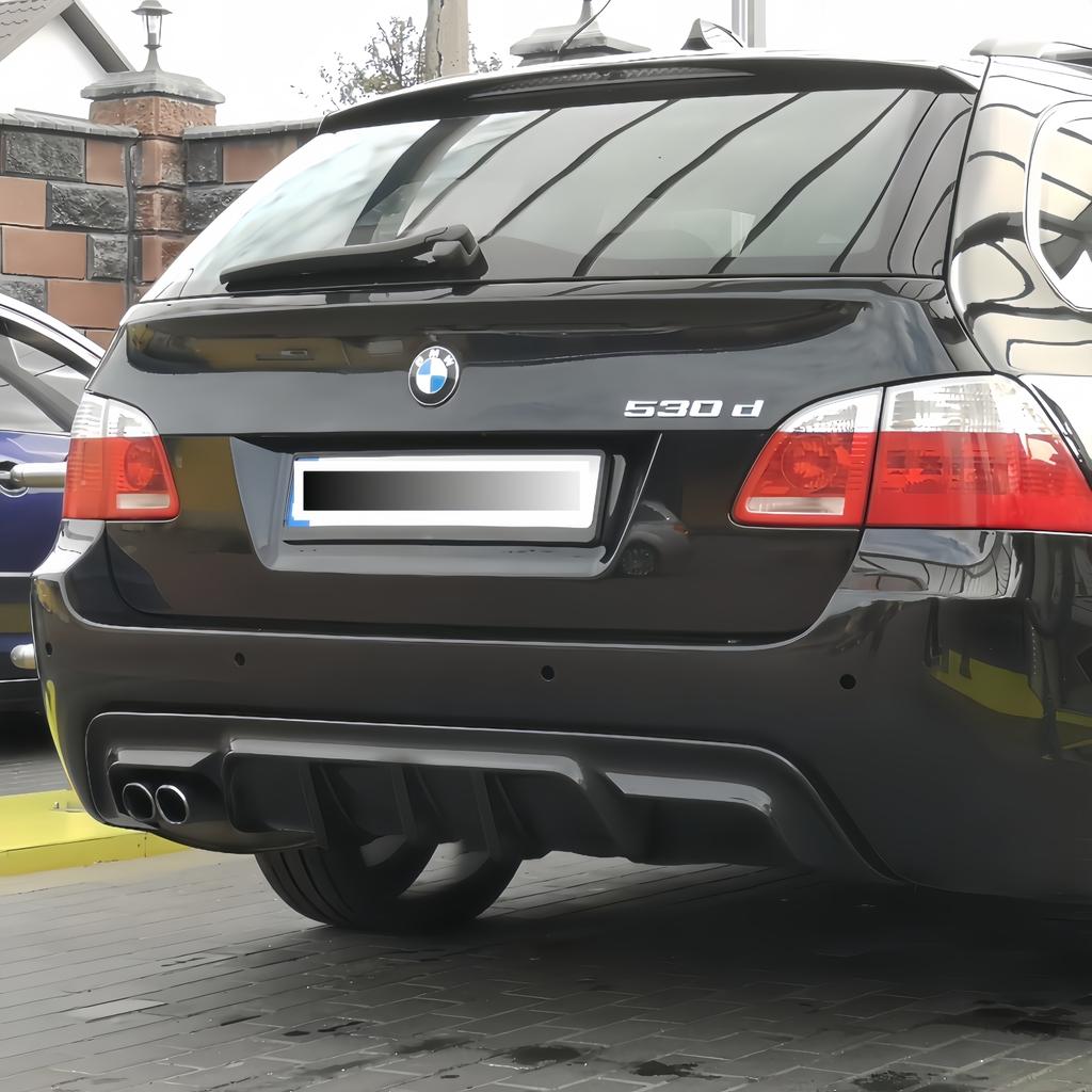 Car Rear Bumper Diffuser Splitter For BMW E60 E61 525i 525d 530i M Sport M-tech M-package 2005-2010 Tuning Gloss Black Bodykits