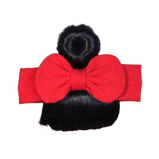 Baby Wig Hair Band Bowknot Decor Easy to Wear Elastic Hair