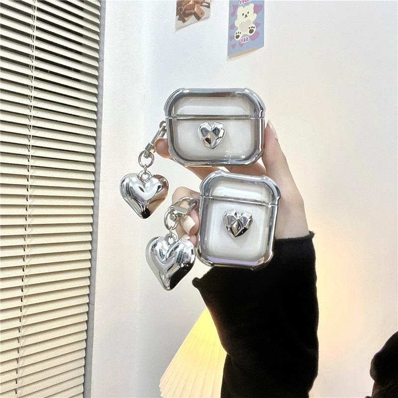 Cutting Love for AirPods Pro1 Apple Bluetooth Wireless Headset Cover 1/1/1 Generation Electroplating Tpu Pendant