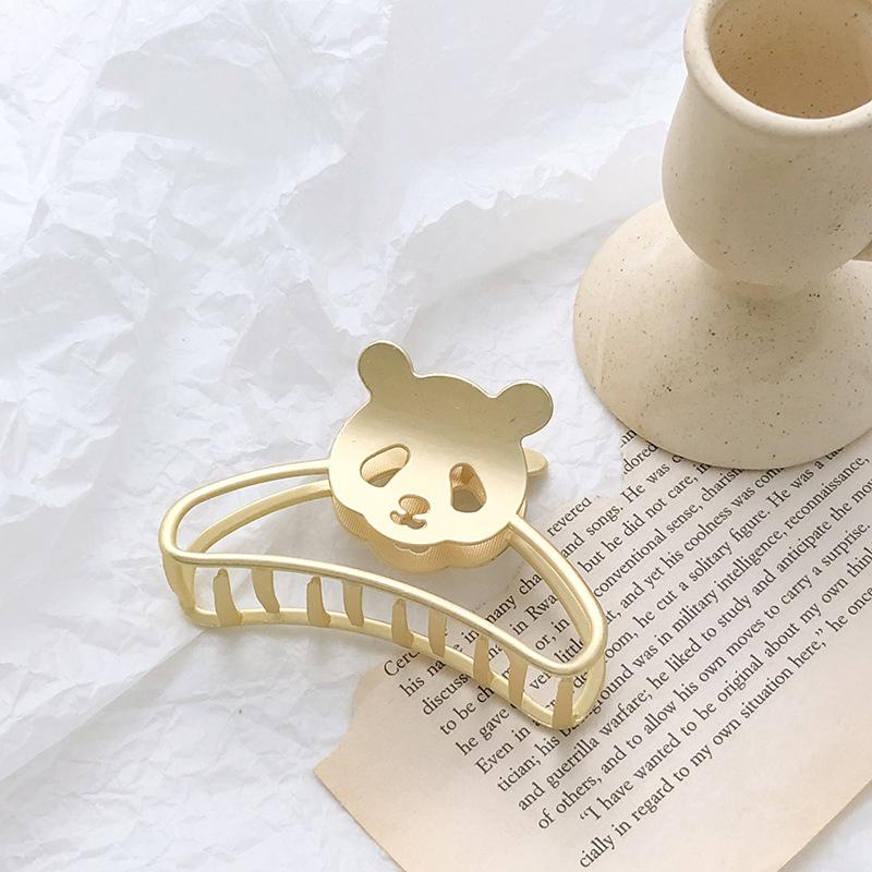 Women Fashion Gold Hollow Geometric Hair Claw Retro Hair Clips Barrette Hair Crab Hair Clips Headband Hairpin Hair Accessories