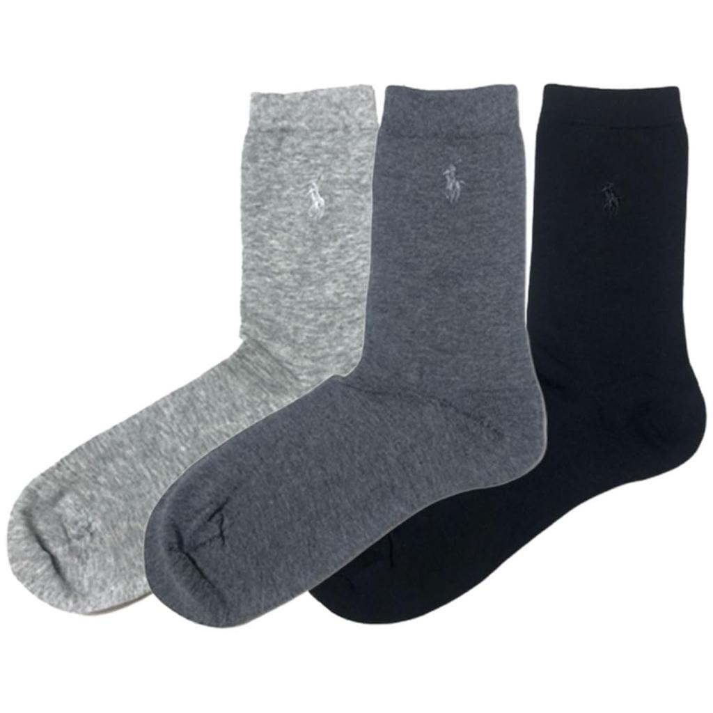 RALPH Ralph Knitted Socks for 7125PK [POLO LAUREN] [Polo Lauren] Women's Socks, 3-pair Set, Women, CHARCOAL_ASST(029) 23.0-26.5cm [Used]
