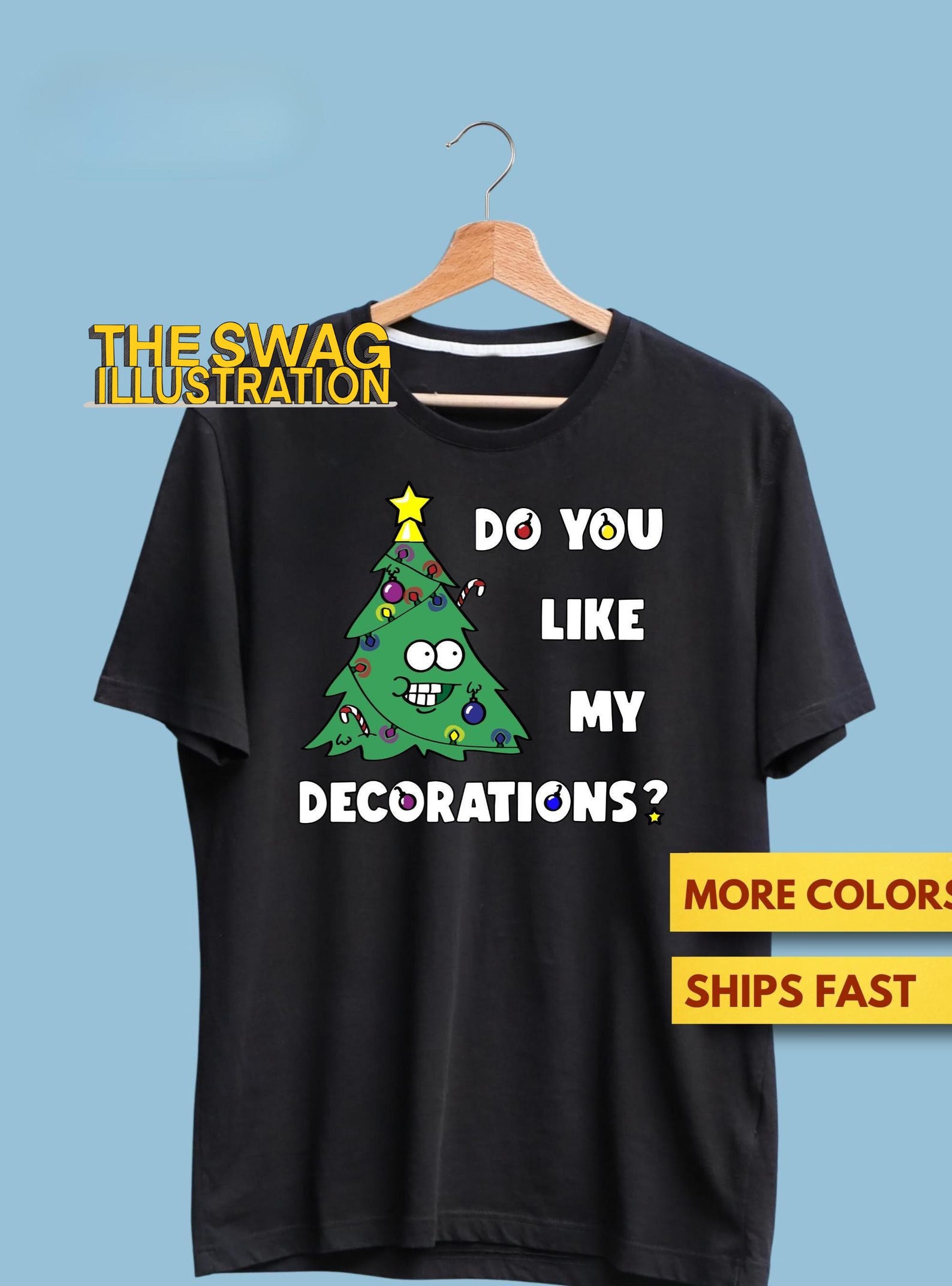 Scary Christmas Do You Like My Decorations Premium T shirt, Christmas Decorations Shirt, Ornaments Shirt 2XL
