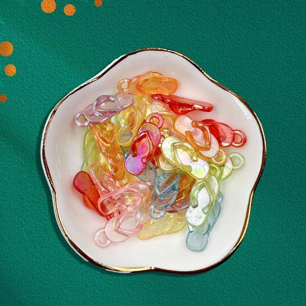 60/90 st 8*22 mm Pärlor Godis Färg Handgjorda Material Tofflor Form Telefon Kedjetillverkning DIY Akryl pärlmaterial Hantverk