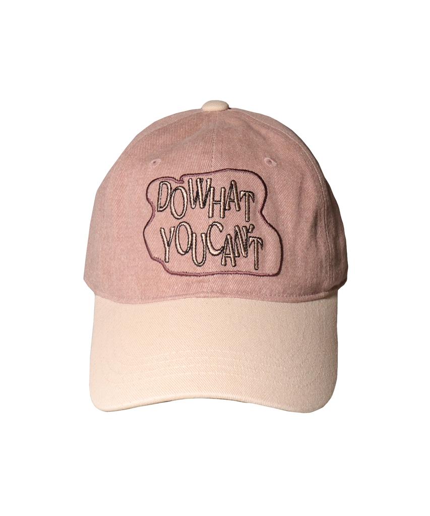 Seullipiseullib Do What You Cant Dark Pink/Beige Ball Cap