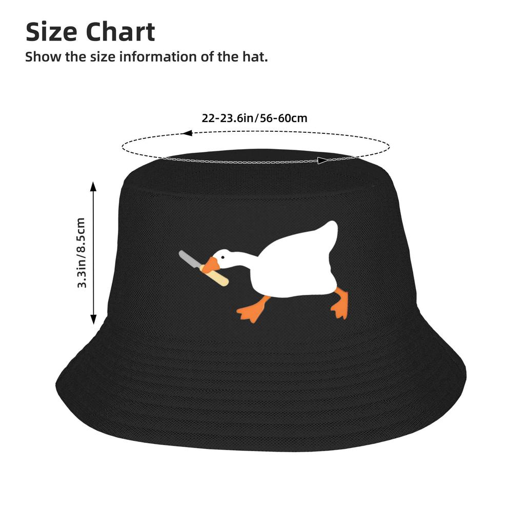 Duck Goose Accessories Bucket Hat Style Men Women Sun Hat Biting Knife White Goose Bob Packable Fishing Fisherman Cap Camping
