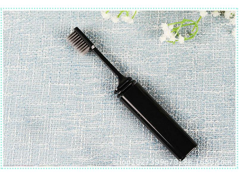 Bamboo Charcoal Soft Bristle Folding Travel Toothbrush Set - Multicolor, Customizable Logo, Hotel-Ready