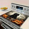 Halloween Black Cat Super Absorbent Kitchen Mat Drying Mat Quick Dry Drain Pad Tableware Mat Non-slip Dinnerware Coffee Placemat