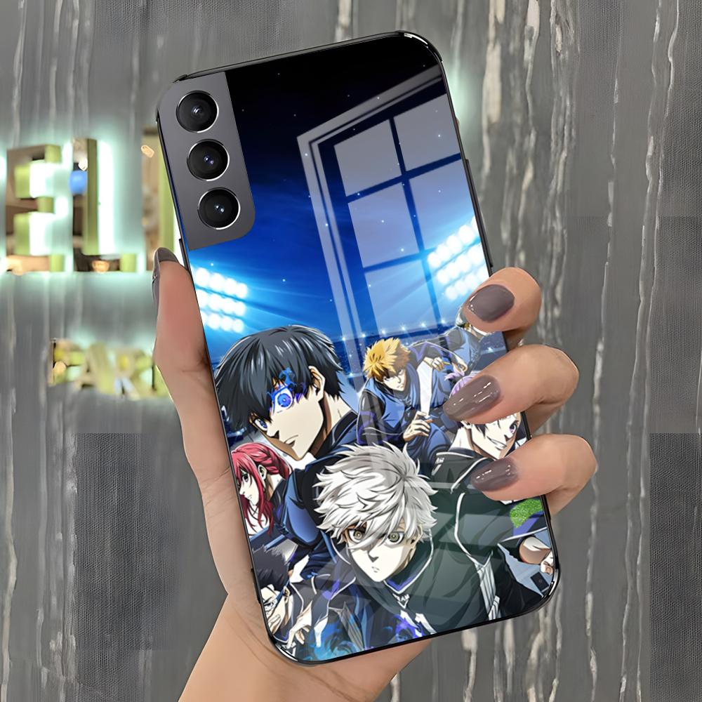 Comics B-Blue Lock Phone Case For Samsung A25 A13 A33 5G A54 A36 A35 A56 A52 A14 Shockproof Glass Cover