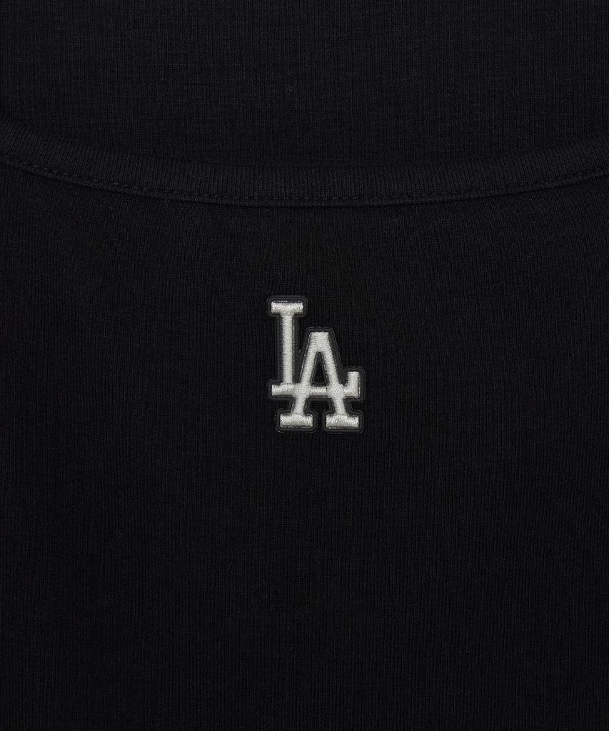 Emelbi Women'S Basic Slim Semi-Crop Square Neck Long Sleeve T-Shirt La (Black)