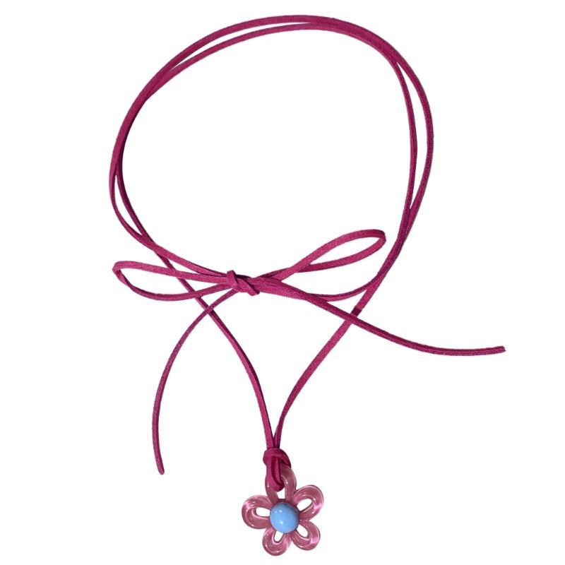 Acrylic Plum Blossom Charm Clavicle Chain Hollow Flower Choker Wedding Party