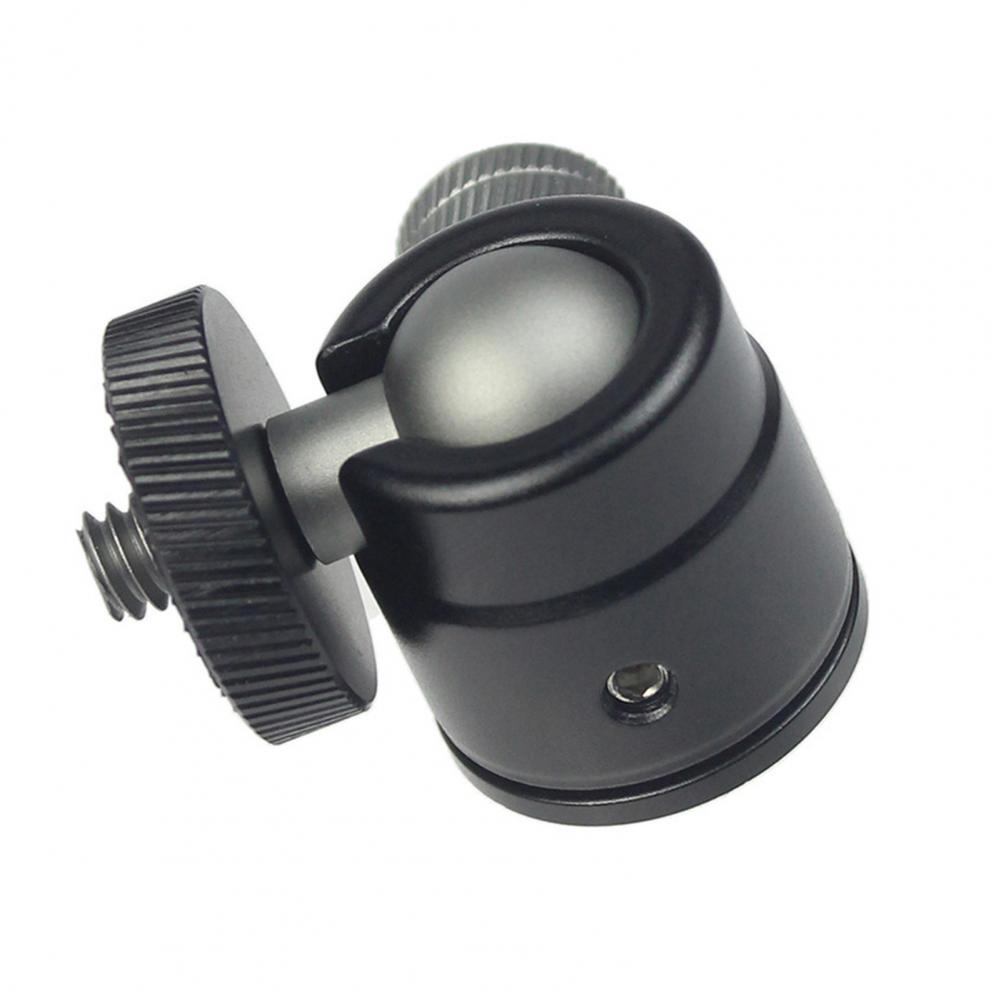 Mini Ball Head for GoPro for Osmo 360° Rotatable Aluminum Alloy 1/4 Screw LED Video Light Phone DSLR Camera Monopod Tripod Head