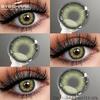 1 Pair Colored Pupils for Brown Color Eyes Green Eye Contacts Cosmetics Natural Blue Eye Lenses for Makeup Gray Pupils