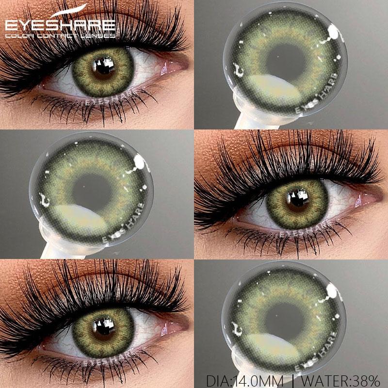 1 Pair Colored Pupils for Brown Color Eyes Green Eye Contacts Cosmetics Natural Blue Eye Lenses for Makeup Gray Pupils