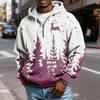 Herren Half-Zip Kapuzen-Plaid-Pullover Kordelzug Print Lässiges Sport-Sweatshirt