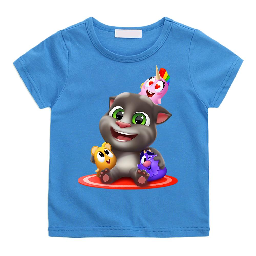 Tričko Hra Talking Tom Hra Ležérní 100% Bavlna Tričko Chlapci/dívky 6-12 let Chlapecká trička Dětské tričko s grafickým potiskem Oblečení