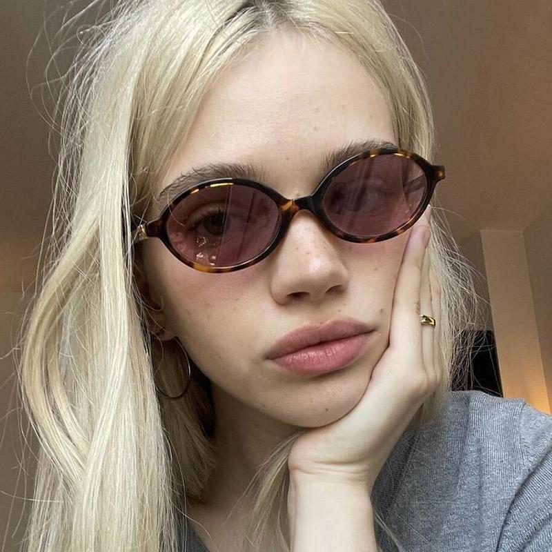 Oval Small Frame Retro Women's Sunglasses Are Suitable for Daily Shopping and Summer Vacation Wear