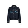 Evisu Giacca di jeans monopetto da uomo con ricamo di gabbiano e aquila sul retro Giubbotti di jeans Blu Denim 2ESHTM3DJ115XXCT