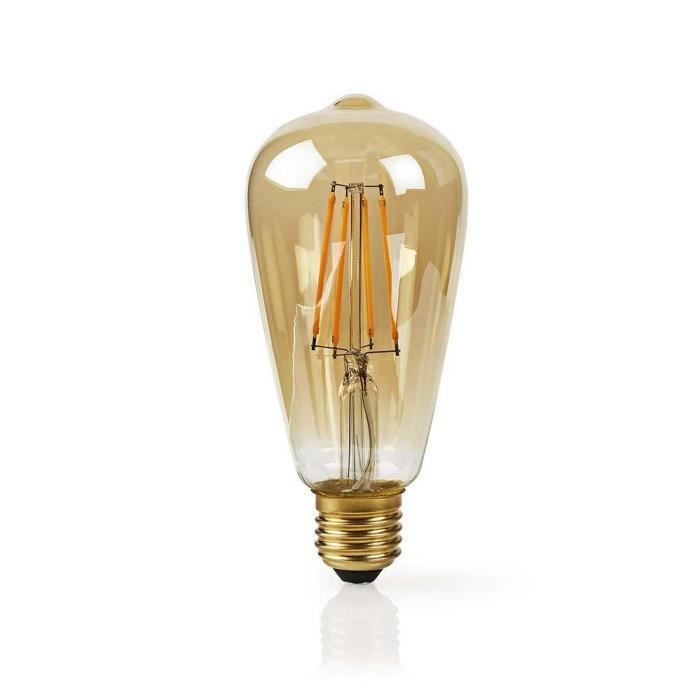 NEDIS Ampoule à Filament LED intelligente WiFi - E27 - ST64 - 5 W - 500 lm