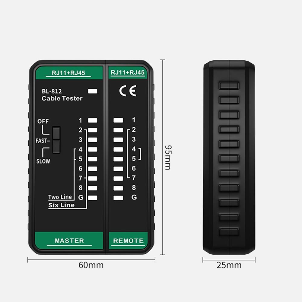 BL-812 Multifunctional Network Tester for RJ45 RJ11 Cables 300m Line Tracing Dual Speed Mode 8 Core Cable Compatibility