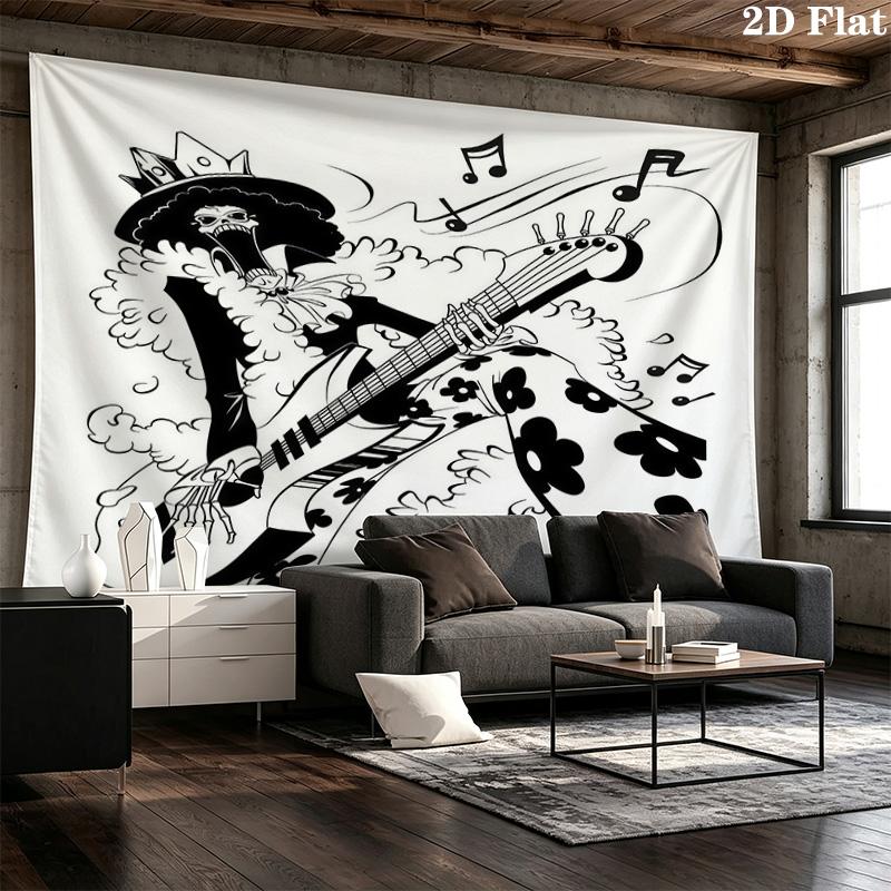 One Piece Brooke Wall Tapestry Aesthetic Wall Hanging Printed Fabric Blanket Decorative Tapestries For Bedroom Living Room Home Decor