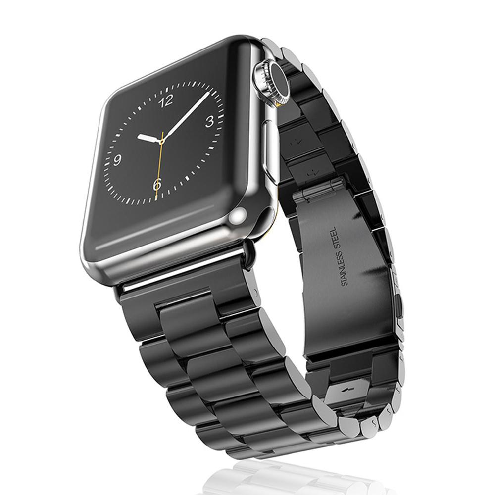 

XINCUCO For Apple Watch Series 10 46mm/Ultra 2 Ultra 49mm/9 8 7 45mm/SE (2023) SE (2022) SE 6 5 4 44mm/3 2 1 42mm Three Bead Series Watch Strap Black