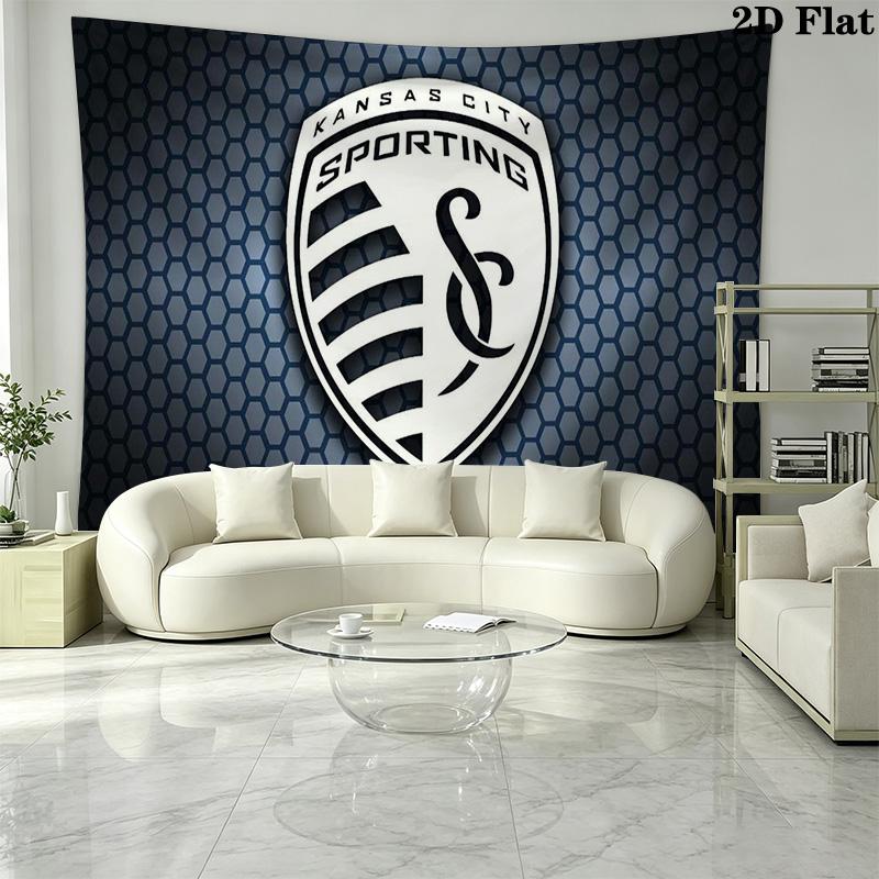 Sporting Kansas City Wall Tapestry Aesthetic Wall Hanging Printed Fabric Blanket Decorative Tapestries for Bedroom Living Room Home Decor