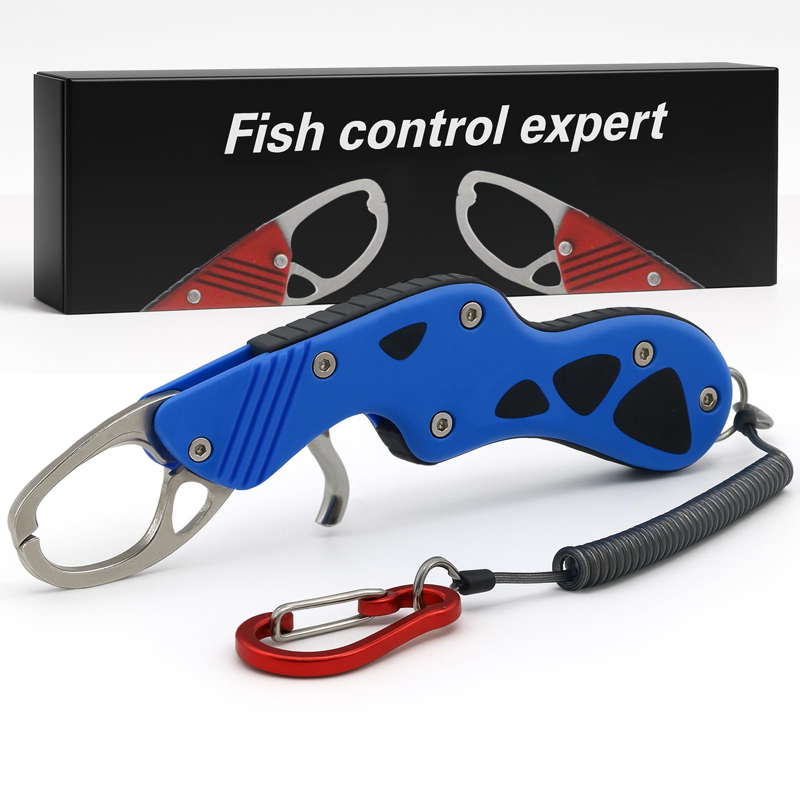 

YOZOTA Fish Grip, Aluminum Alloy, Rust-Resistant, Lightweight and Compact Design, 25kg Weight Capacity, Includes Carabiner and Spiral Cord, Perfect