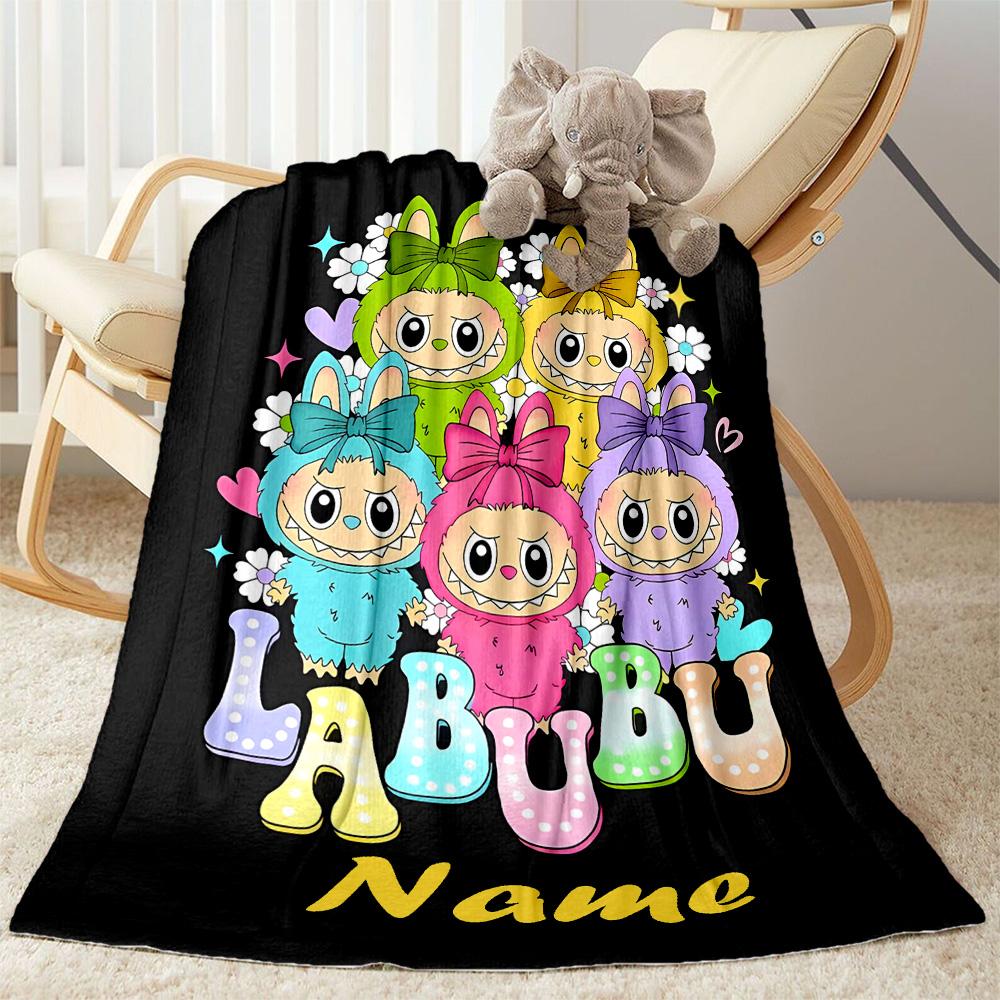 Colorful Cute Characters Collection Blanket Soft Warm Cozy Great for Sofa Office Bedding Four Seasons Universal Warmthful Decor