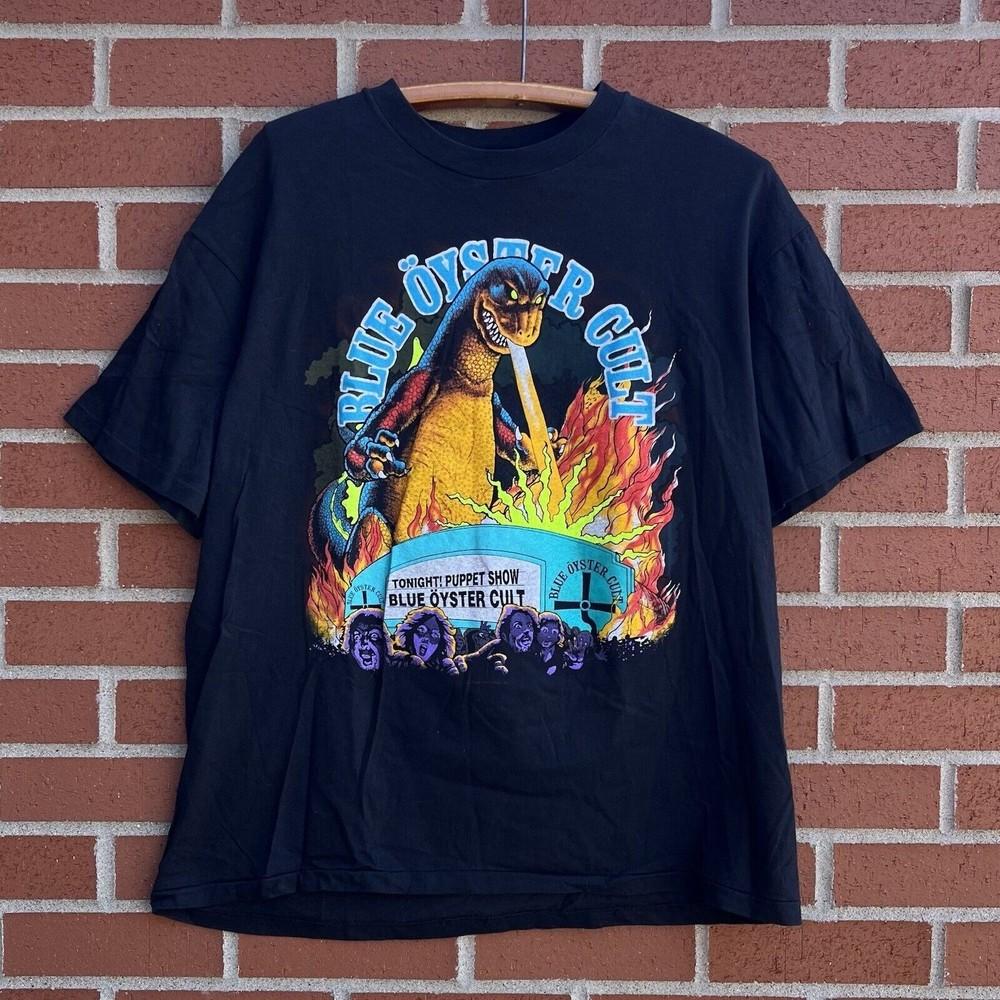 Retro Blue Oyster Cult Reaper Godzilla Band Tour All size S-5XL  AD199 Unisex T-Shirt S