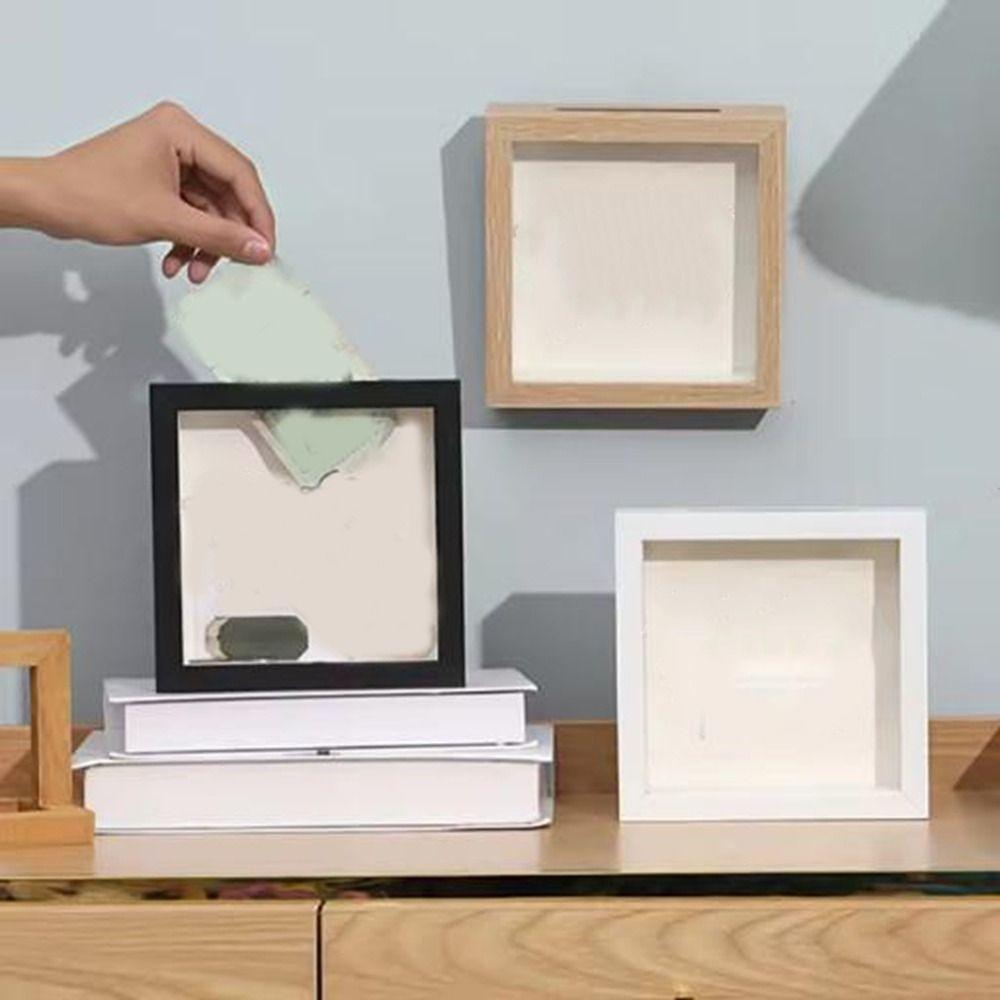 Wooden Adventure Archive Box Transparent Ticket Shadow Box Multifunctional Picture Frame Friends