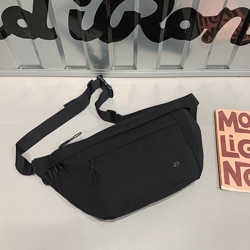 Tide Breast Bag Women'S Solid Color Light And Versatile Casual Shoulder Messenger Bag Commuting Simple Large-Capacity Bag Men