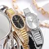 Bamboo Oval Small Plate Girls' Watch - High-End Luxury with Forest Style and Mother-of-Pearl Dial