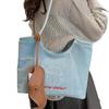 Cartoon Denim Canvas Bag Women'S Fashion Korean Tote Bag Versatile Large Capacity Underarm Bag Tide