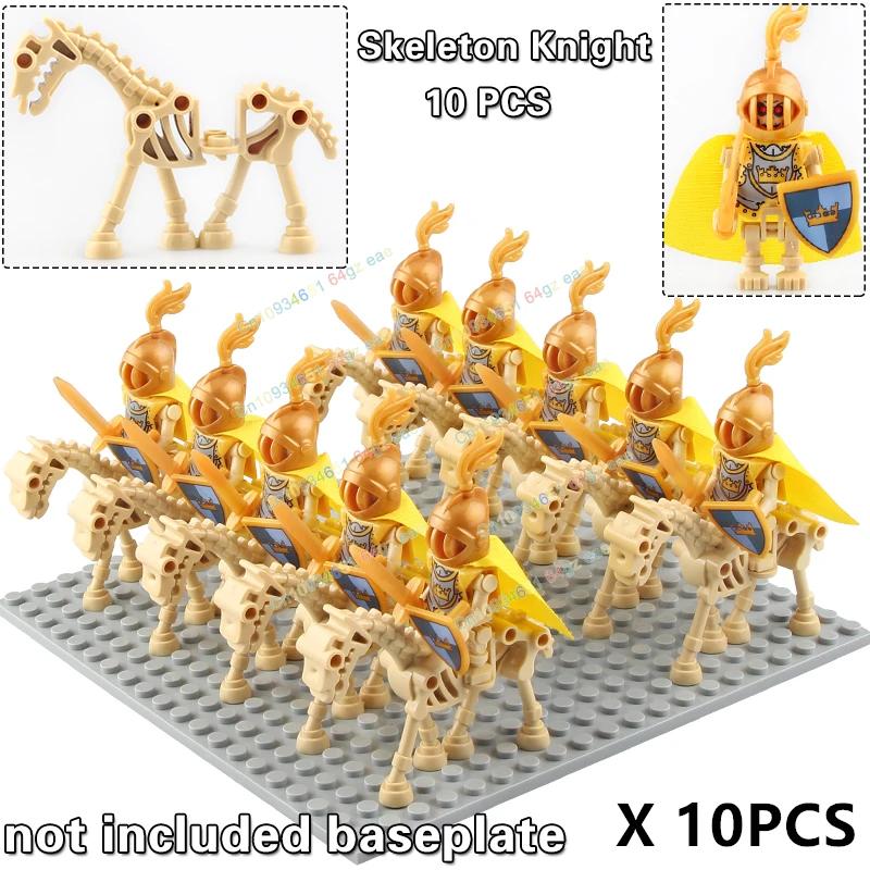 Medieval Skeleton Soldier Military Army Knight Building Block Accessories Action Figure Toys for Children Gifts AX9815 AX9816