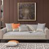 Ganzjahres Chenille Präzisions-Jacquard Sofakissen Modern Einfach Spleißen Rutschfester Sofakissenbezug