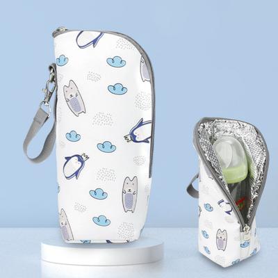 Baby Bottle Insulation Bag Portable Feeding Bottle Warmer Thermal Infant Bottle Carrying Pouch with Strap