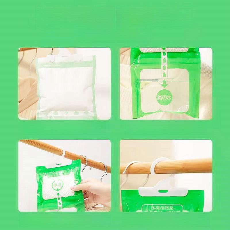 Hanging Moisture Absorption Bag for Home and Dorm - Dehumidifying, Mildew-Proof Wardrobe Solution